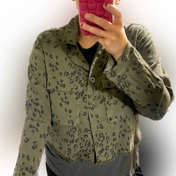 Bella Dahl army green leopard print jacket! - Picture 1 of 6